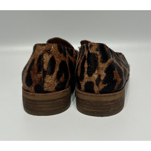 Madewell Women's Size 6 Loafers Leopard Calf Hair Flats Shoes Brown Black - Picture 5 of 10